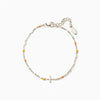 Wholesale S925 Sterling Silver Cross Rainbow Drop Glue Bracelet For Women With Geometric Design And Diamond Treatment