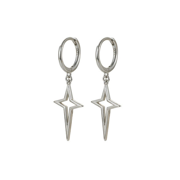 Wholesale S925 Sterling Silver Cross Star Geometric Earrings Electroplated For Women