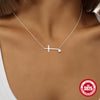 Wholesale S925 Sterling Silver Cross Zircon Ochain Clavicle Chain Necklace With Geometric Design And Electroplating Treatment For Women