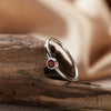 Wholesale S925 Sterling Silver Crystal Geometric December Birthday Stone Ring Set With Gems For Women