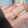 Wholesale S925 Sterling Silver Crystal Geometric December Birthday Stone Ring Set With Gems For Women