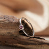 Wholesale S925 Sterling Silver Crystal Geometric December Birthday Stone Ring Set With Gems For Women