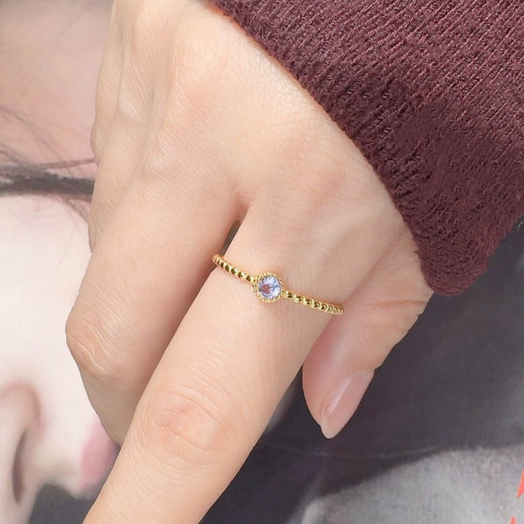 Wholesale S925 Sterling Silver Crystal Ring With Flower And Leaf Pattern Set With Gems For Women