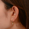 Wholesale S925 Sterling Silver Cshaped Dropshaped Zircon Earrings For Women Minimalist Style