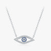 Wholesale S925 Sterling Silver Cut Out Eye Light Luxury Clavicle Necklace For Women With Electroplating