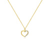 Wholesale S925 Sterling Silver Cut Out Heart Shaped Necklace And Earrings With Electroplating Cool Design Regular Chain