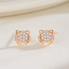 Wholesale S925 Sterling Silver Cute Cat Head Earrings For Girls With Electroplating Animal Style