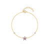 Wholesale S925 Sterling Silver Cute Flower Geometric Simple Design Electroplated Gold Plated Women's Bracelet
