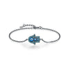 Wholesale S925 Sterling Silver Cute Funny Ghost Big Eye Cartoon Character Design Electroplated Women's Bracelet Jewelry