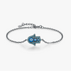 Wholesale S925 Sterling Silver Cute Funny Ghost Big Eye Cartoon Character Design Electroplated Women's Bracelet Jewelry