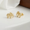 Wholesale S925 Sterling Silver Cute Geometric Animal Baby Elephant Earrings