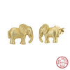 Wholesale S925 Sterling Silver Cute Geometric Animal Baby Elephant Earrings