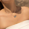 Wholesale S925 Sterling Silver Cute Ghost Big Eye Paper Clip Women's Fashion Clavicle Chain With Electroplating