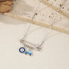 Wholesale S925 Sterling Silver Cute Ghost Big Eye Paper Clip Women's Fashion Clavicle Chain With Electroplating