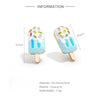 Wholesale S925 Sterling Silver Cute Ice Cream Popsicle Earrings With Geometric Design And Electroplating