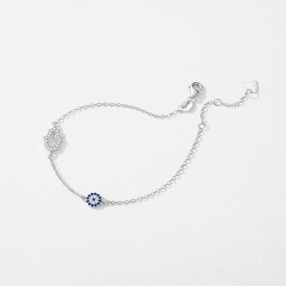 Wholesale S925 Sterling Silver Cute Micro Inlaid Gourd Eye Bracelet For Women