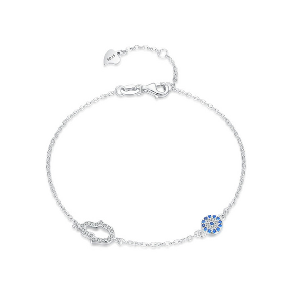 Wholesale S925 Sterling Silver Cute Micro Inlaid Gourd Eye Bracelet For Women