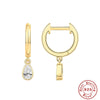 Wholesale S925 Sterling Silver Dagger Cross Devil's Eye Star Moon Pendant Earrings With Geometric Design For Women