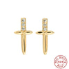 Wholesale S925 Sterling Silver Dagger Cross Devil's Eye Star Moon Pendant Earrings With Geometric Design For Women