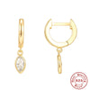 Wholesale S925 Sterling Silver Dagger Cross Devil's Eye Star Moon Pendant Earrings With Geometric Design For Women