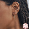 Wholesale S925 Sterling Silver Dagger Cross Devil's Eye Star Moon Pendant Earrings With Geometric Design For Women