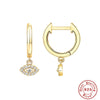 Wholesale S925 Sterling Silver Dagger Cross Devil's Eye Star Moon Pendant Earrings With Geometric Design For Women