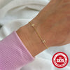 Wholesale S925 Sterling Silver Daisy Flower Fresh Simple Women's Bracelet With Electroplating Treatment