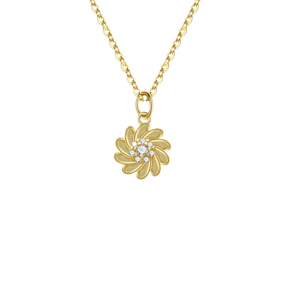 Wholesale S925 Sterling Silver Daisy Flower Necklace Simple Fashion Small Fresh Style