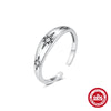 Wholesale S925 Sterling Silver Dandelion Cat's Claw Antique Retro Butterfly Design Adjustable Opening Ring For Women With Electroplating And Real Gold Plating