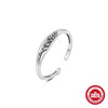 Wholesale S925 Sterling Silver Dandelion Cat's Claw Antique Retro Butterfly Design Adjustable Opening Ring For Women With Electroplating And Real Gold Plating