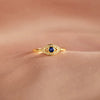 Wholesale S925 Sterling Silver Devil Evil Eyes Zircon Opening Adjustable Ring For Women With Geometric Design And Electroplating