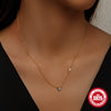 Wholesale S925 Sterling Silver Devil's Eye Cross Ochain Necklace With Electroplating And Geometric Design For Women