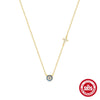 Wholesale S925 Sterling Silver Devil's Eye Cross Ochain Necklace With Electroplating And Geometric Design For Women