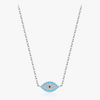 Wholesale S925 Sterling Silver Devil's Eye Light Luxury Diamond Women's Clavicle Necklace With Cross Chain