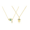 Wholesale S925 Sterling Silver Devil's Eye Necklace With Geometric Design And Electroplating Process For Women