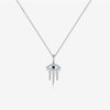 Wholesale S925 Sterling Silver Devil's Eye Necklace With Geometric Design And Electroplating Process For Women