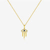 Wholesale S925 Sterling Silver Devil's Eye Necklace With Geometric Design And Electroplating Process For Women