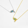 Wholesale S925 Sterling Silver Devil's Eye Necklace With Geometric Design And Electroplating Process For Women