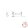 Wholesale S925 Sterling Silver Devil's Eye Snake Smiling Face Flat Head Internal Thread Puncture Cartilage Ear Nail Ear Bone Nail With Geometric Design And Electroplating For Women