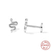 Wholesale S925 Sterling Silver Devil's Eye Snake Smiling Face Flat Head Internal Thread Puncture Cartilage Ear Nail Ear Bone Nail With Geometric Design And Electroplating For Women