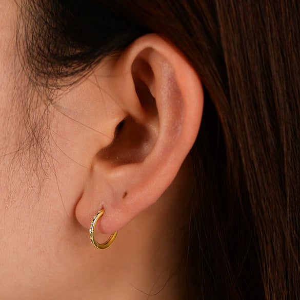 Wholesale S925 Sterling Silver Diamond Geometric Circle Earrings For Women