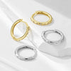 Wholesale S925 Sterling Silver Diamond Geometric Circle Earrings For Women