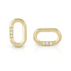 Wholesale S925 Sterling Silver Diamond Geometric U Shaped Rectangular Oval Earrings For Women