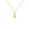 Wholesale S925 Sterling Silver Diamond Robot Pendant Necklace With Platinum Or 18K Gold Electroplating Fashionable And Compact Jewelry For Women