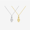 Wholesale S925 Sterling Silver Diamond Robot Pendant Necklace With Platinum Or 18K Gold Electroplating Fashionable And Compact Jewelry For Women