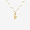 Wholesale S925 Sterling Silver Diamond Robot Pendant Necklace With Platinum Or 18K Gold Electroplating Fashionable And Compact Jewelry For Women