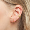 Wholesale S925 Sterling Silver Distinctive Creative Double Layer Geometric Earrings With Ear Buckle Light Luxury Style