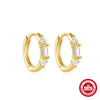 Wholesale S925 Sterling Silver Double Diamond Four Pointed Star Earrings For Women With Geometric Pattern And Electroplating Design