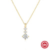 Wholesale S925 Sterling Silver Double Heart Bow Geometric Women's Clavicle Necklace