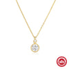 Wholesale S925 Sterling Silver Double Heart Bow Geometric Women's Clavicle Necklace
